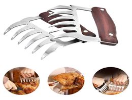 Meat Fork Shredder Claws Stainless Steel BBQ Pulled Pork Meat Clamp Handing Carving Food Grill Accessories Barbecue Tool5765610