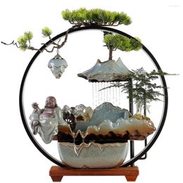 Garden Decorations Creative Fountain Flowing Water Circulating Lucky Ornament Office Living Room Desktop Decoration Housewarming Opening