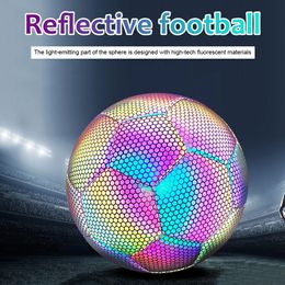 45 Size Reflective Soccer Balls Football Accessories Ball Boy Luminous Night Glow Training Equipment for Student 240103