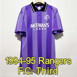 Retro 1994/95 Glasgow Rangers F.C Soccer Jerseys Third Purple Sakala KENT TAVERNIER MORELOS COLAK Hogan Football Shirt men Kit fans version