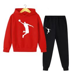 Kids Autumn Spring Fashion 2Pcs HoodiePants Sports Suits 3-13 Years Boys Girls Casual Outfits Tracksuits Children Clothing Sets 240104