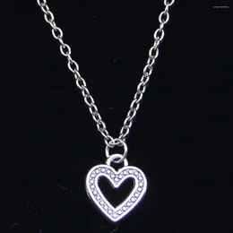 Chains 20pcs Fashion Necklace 14x13mm Hollow Heart Pendants Short Long Women Men Colar Gift Jewellery Choker