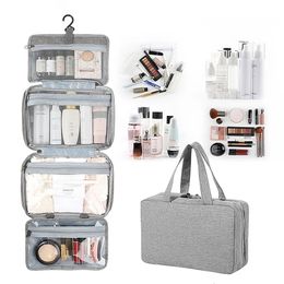 Top Quality Travel Makeup Bags Women Waterproof Cosmetic Bag Toiletries Organiser Hanging Dry And Wet Separation Storage Bag Men 240104