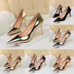 Dress Shoes Fashionable Metal Heel High Heels Metallic With Womens Knee Boots No Slippers For Women