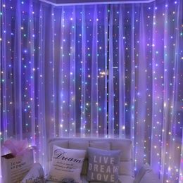 118.11x78.74in 200led USB Copper Wire Curtain String Lights With Remote, String Lights For Indoor, Holiday, Christmas, Halloween, Wedding, Party, Birthday, Valentine's Day.