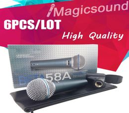 Whole 6PCS Professional Classics Style BETA58 Wired Stage Handheld Karaoke Dynamic Microphone BETA585690459