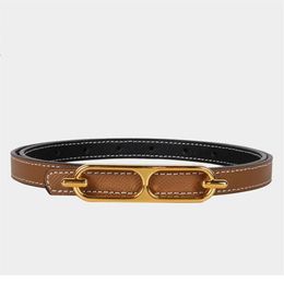 Belts Luxury Women Genuine Leather H Pig-nose Double-sides Straps Removable Buckle Elegant Waistband 60001316H