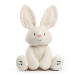 2020 Hide and Seek Elephant and Rabbit Electric Stuffed Plush Preschool Toys With English Songs Ear Talk for Toddlers Gift2411681
