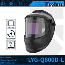 KeyGree Chameleon Welding Mask Automatic Darkening Light Filter Glasses Hood Welding Helmet Face Cap For MIG ARC MMA TIG Cut 240104