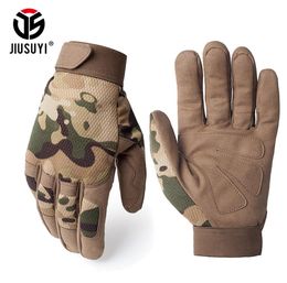 Multicam Tactical Gloves Antiskid Army Military Bicycle Airsoft Motocycel Shoot Paintball Work Gear Camo Full Finger Gloves Men LJ1344642