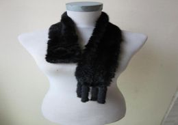 whole retail fashion real mink handmade fur scarf solid0126817477