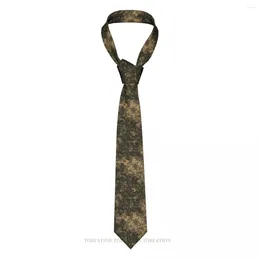 Bow Ties Camouflage Military Sponge Effect Digital Patterns In Green Beige Black Men 3D Printed Business Wedding Party