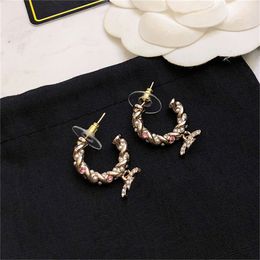 C Stud Earing Designer For Lady Women CCity heart-shaped Earring Internet celebrity Jewellery Woman Gold hoop Earrings 90