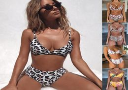 New Women039s Swim Wear 2019 Swimsuits Leopard Snake High Waist Ladies Bikini Vacation Travel Swimsuit9706494