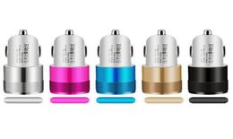 Univeral 21A Dual Ports Car Chargers Alloy Usb Chargers For IPhone 12 13 14 Pro Max Samsung S22 S20 htc LG2189658