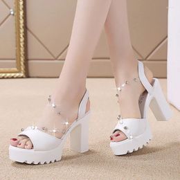 Sandals Shoes For Women 2024 Summer Platform Women's Comfortable Chunky Heel Open Toe Large Size Fashion Party