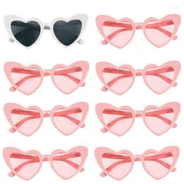 Party Decoration 6/8 Pairs Love Heart Shaped Sunglasses Bachelorette Bride Bridesmaid Vintage Retro Glasses For Wedding Decor Women