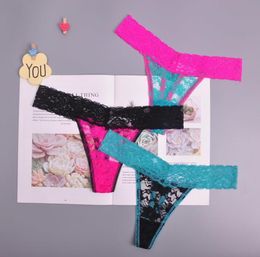 8color Gift full beautiful lace Women039s Sexy lingerie Thongs Gstring Underwear Panties Briefs Ladies Tback 1pcsLot ah16 S96190826