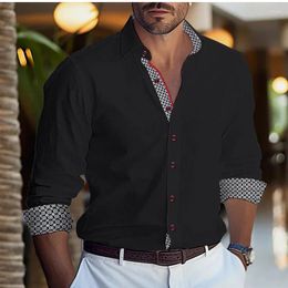 Men's Dress Shirts Luxury Shirt Long Sleeve Casual Slim Fit Muscle Button Plus Size S-6XL Ultra Thin Soft Fabric