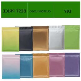 4 sizes 200 pieces Matt Colour Resealable Zip Mylar Bag Food Storage Aluminium Foil Bags plasticpouch in stock Rchsi