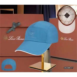 Designer Loro Piana Mens Womens Caps Fashion Baseball Cap Cotton Cashmere Hats Fitted Hats Snapback Embroidery Casquette Beach Luxury Hats 7090