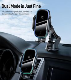 15W QI Wireless Charger Car Mount for Air Vent Mount Car Phone Holder Intelligent Infrared Fast Wireless Charging Charger3905390