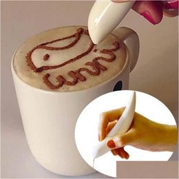 Baking Pastry Tools High Quality Electrical Cake Ding Pen Mousse Latte Spice Decoration Art Creative Fancy Coffee Stick Drop Deliv Dh9Xb