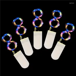Strings LED Fairy Lights Copper Wire String Light CR2032 Battery Powered Garland For Christmas Tree Wedding Party Decoration 5PCS