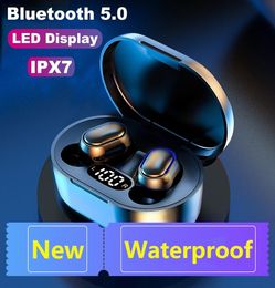 E7S TWS 50 Bluetooth Earphones Wireless Headphones IPX7 Waterproof Headset LED Sport Gaming Earbuds headphones PK A6S E6S5493979