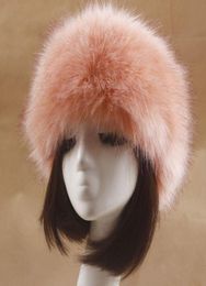 Beanie/Skull Caps Winter Women Fashion Russian Thick Warm Beanies y Fake Faux Fur Hat Empty Top Headscarf Without6213382