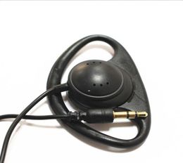 100 pack black stereo hook earphone 1 bud earpiece headphones for travelling guidemetting and translation5432520