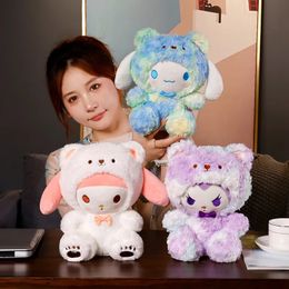 Wholesale cute white bear plush toys Children's games Playmates holiday gifts room decoration claw machine prizes kid birthday Christmas gifts
