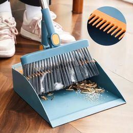 BROOM CLEANING SET HOUSEHOLD BROOM AND DUSTPAN SET VERTICAL BROOM AND DUSTPAN COMB Office Home Kitchen Indoor Floor Cleaning 240103
