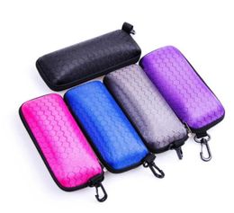 Honeycomb Sunglasses Case 5 Colors EVA Zipper Protable Rectangle Eye Glasses Case Protector Box Cases Bags OOA69554964264