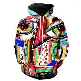 Men's Hoodies Abstract Art Graffiti Streetwear Pullover Spring 3D Printed Hip Hop Funny Casual Tops Oversized With Hood Jackets