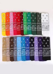 Assorted Bandanas 5555CM Cotton Novelty Double Sided Print Paisley Cowboy Bandana Party Favor Scarf Headband Handkerchiefs1755578