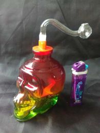A 27 Height Bongglass Klein Recycler Oil Rigs Water Pipe Shower Head Perc Bong Glass Pipes Hookahs Skull head ZZ