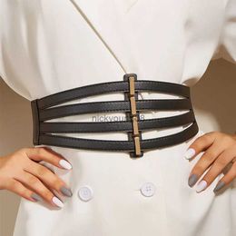 Belts Fashion PU Elastic Wide Corset Belt For Women Luxury Brand Waist Strap Designer Female Dress Skirt Coat Decorative Girdle