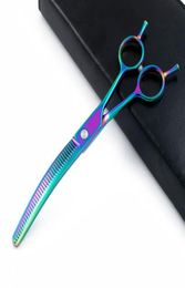 Hair Scissors Professional 7 Inch Japan Steel Pet Dog Grooming Curved Thinning Barber Haircutting Shears Hairdresser7910203