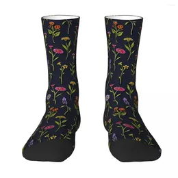 Men's Socks All Seasons Crew Stockings Dainty Wildflowers - Colourful Flower Pattern Harajuku Casual Hip Hop Long For Men Women