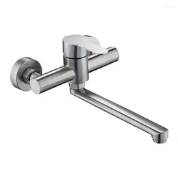 Bathroom Sink Faucets Wall Mounted Kitchen Tap Single Lever Water Faucet For Homes Use Drosphip