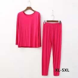 Women's Sleepwear XL-5XL Spring Pajamas Cotton Women Set Extra Large Size Two Pieces Suit Comfortable Loungewear Pijamas Home Clothes