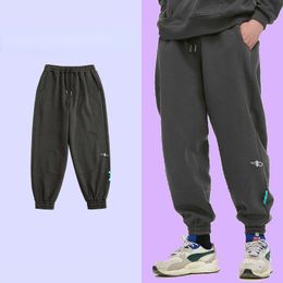 Men's and Women's Sweatpants Autumn and Winter Casual Sports Pants Solid Color Men's Pants Autumn and Winter