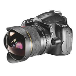 Obiettivo Fisheye ultra grandangolare da 8 mm f3.0 per fotocamere Canon EOS EF Mount APS-C EOS 70D 77D 80D 550D 650D 750D 80D 1100D Rebel T7i T6i T6s T6 T5i T5 T4i T3i SL2 ecc.