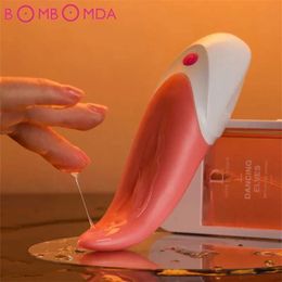 Massagers Sex toy massager Clitoral Licking Real Tongue Vibrator Nipples Stimulator Orgasm Rechargeable Vagina Oral Powerful Toys for Women