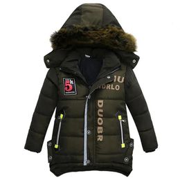 Coat Children's Winter Jacket Boys Hooded Cotton Wear Snow Warm Jacket Coat For Baby Boy 3 6 years Kids Overcoat Clothing