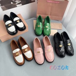 Retro Pink Leather Coin Decorate Loafers Real Leather Round Toe Women's Flat Casual Shoes All-season Fashion Flat Walking Shoes 240104