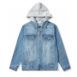 Womens Designer CE Hooded Jackets Denim Woman Short Coats Autumn Spring Style Slim for Lady Jacket Designer Coat with Button Letters Clothing E 229