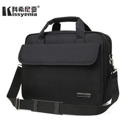 Briefcases Kissyenia Large Size Laptop Briefcase Men 15inch Business Portfolio For Travel Waterproof Computer Shoulder Bags Handba258I