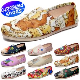 Customised shoes toms shoes cloth canvas shoes star lovers diy shoes Retro casual shoes men women shoes outdoor sneaker pet dog pink big size eur 35-47